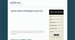 Desktop Screenshot of cashforcarspittsburgh.com